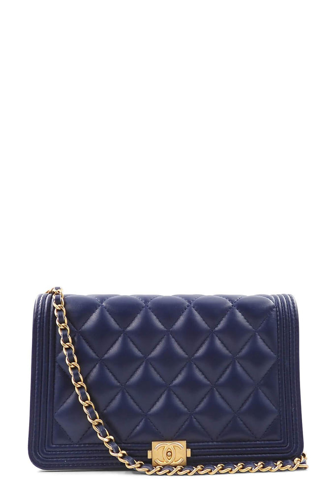 Boy Wallet on Chain Blue - CHANEL