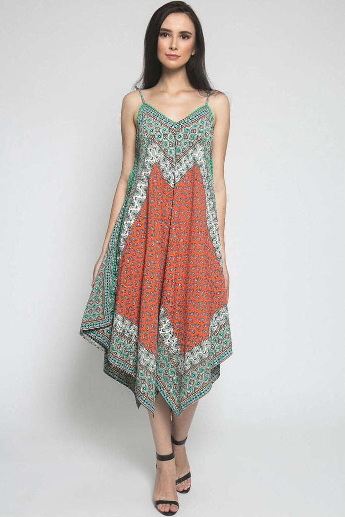 Ladies Woven Sage Dress - Molly Bracken