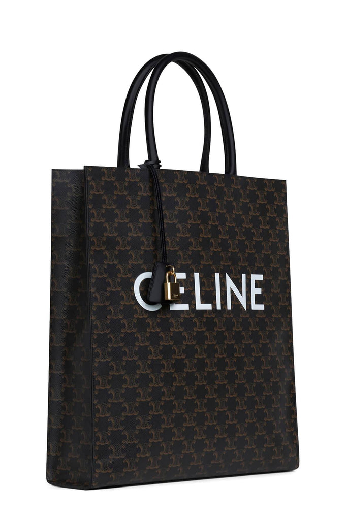 Vertical Cabas Celine Triomphe Canvas Black - CELINE