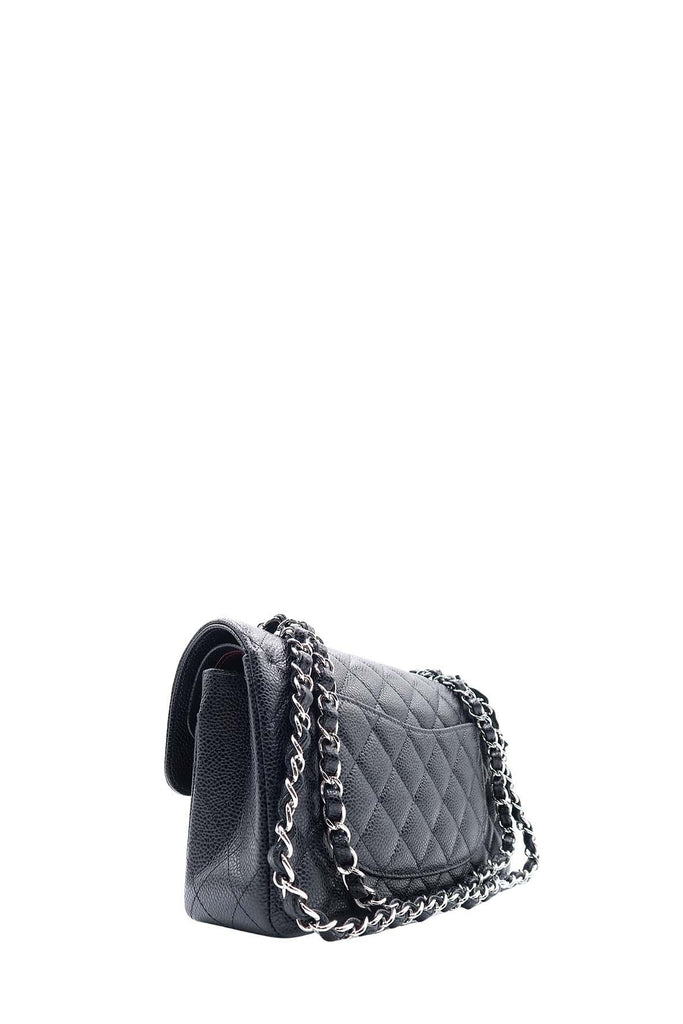 Quilted Classic Small Double Flap Bag with Silver Hardware Black - CHANEL