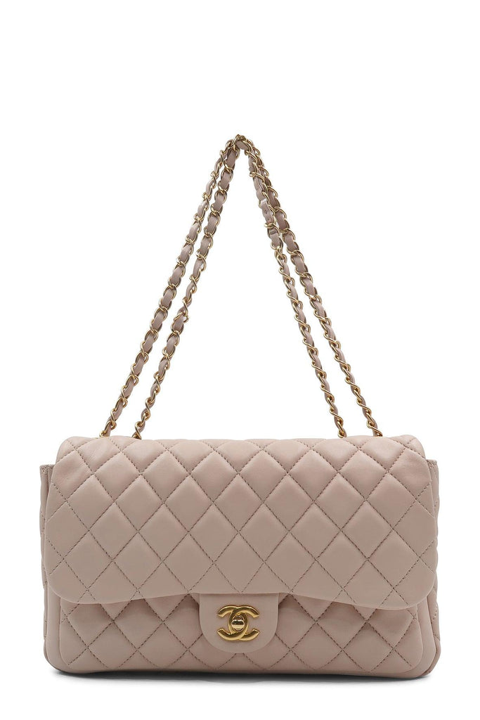 Quilted Front Pocket Flap Bag Beige - CHANEL