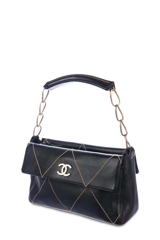 Surpique Shoulder Bag Black - CHANEL