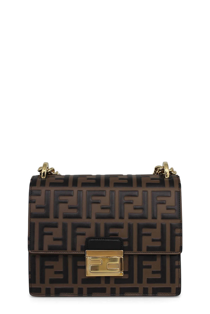 Small Kan U Zucca Logo Black Brown - FENDI