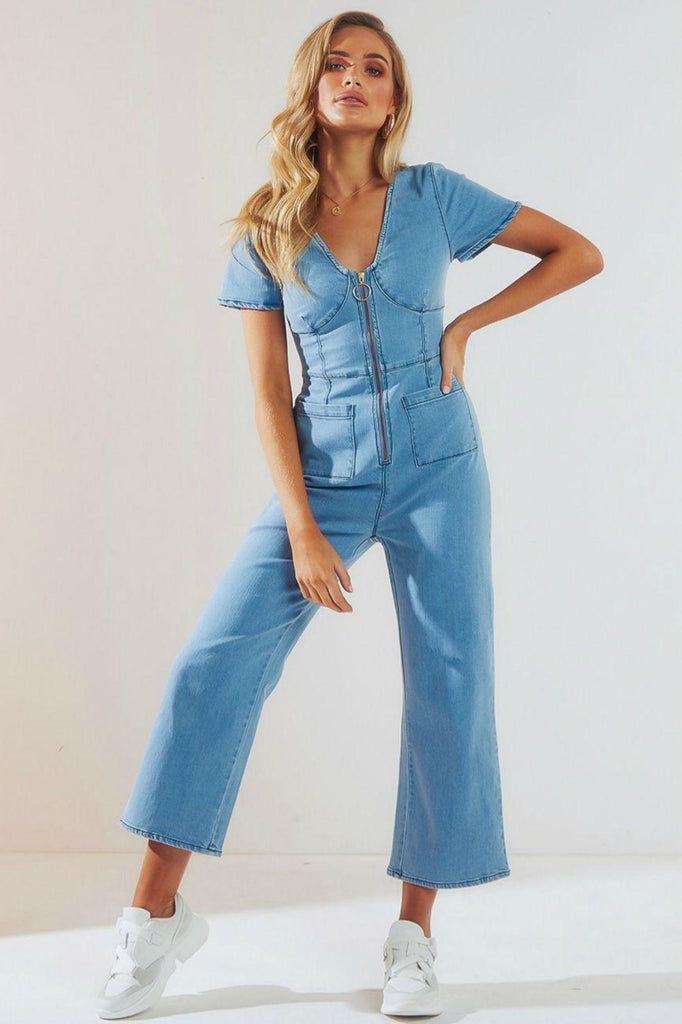 Claudia Denim Jumpsuit - Finders Keepers