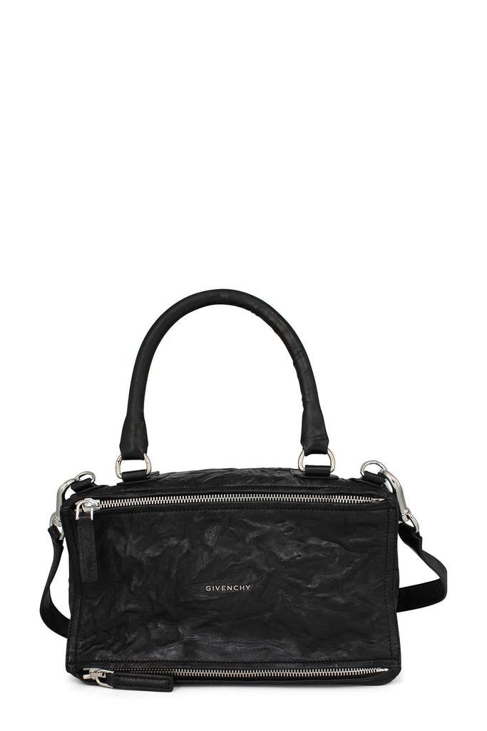 Medium Pandora Bag Crinkle Black with Silver Hardware - GIVENCHY