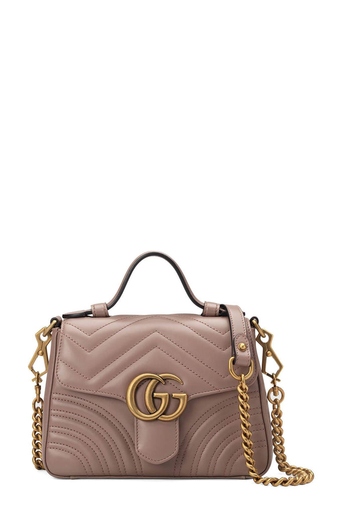 GG Marmont Mini Top Handle Dusty Pink - GUCCI