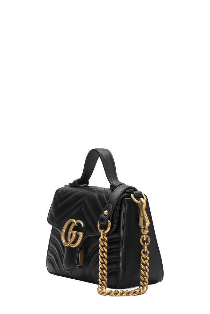 GG Marmont Mini Top Handle Black - GUCCI