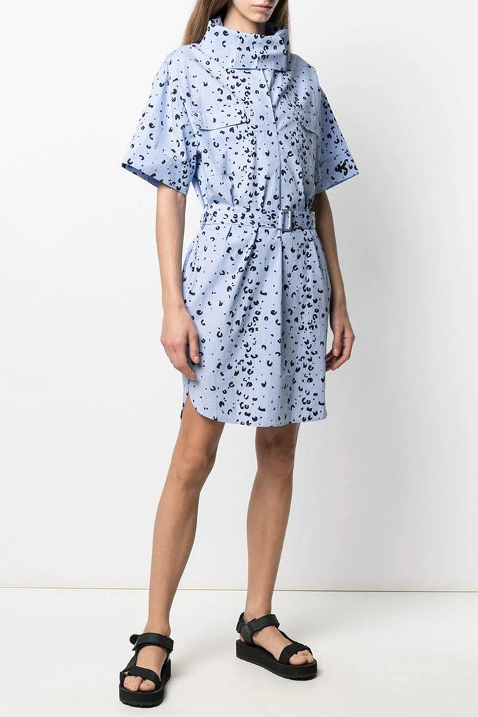 Leopard-print Belted Shirt Dress - Kenzo