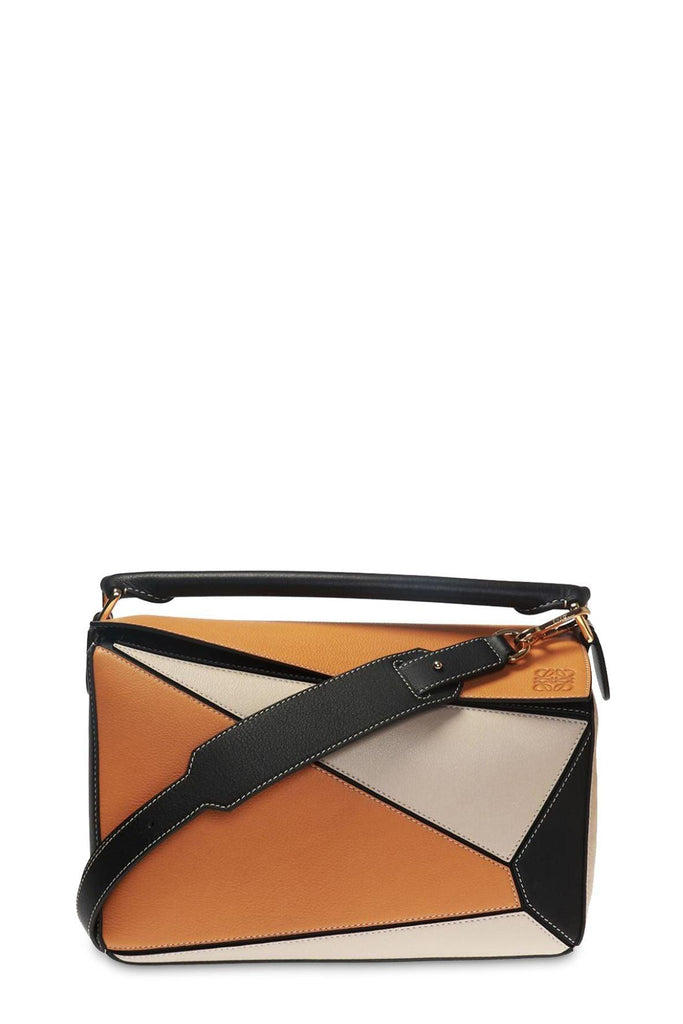 Medium Puzzle Bag Amber Light Oat - LOEWE