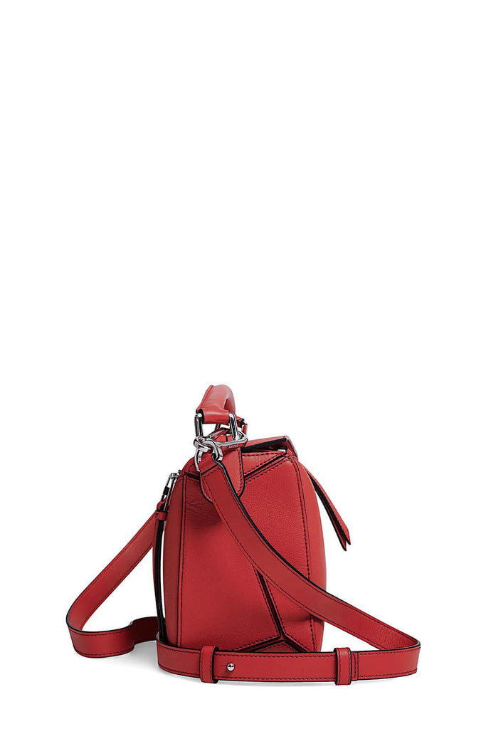 Small Puzzle Bag Red with Silver Hardware - LOEWE