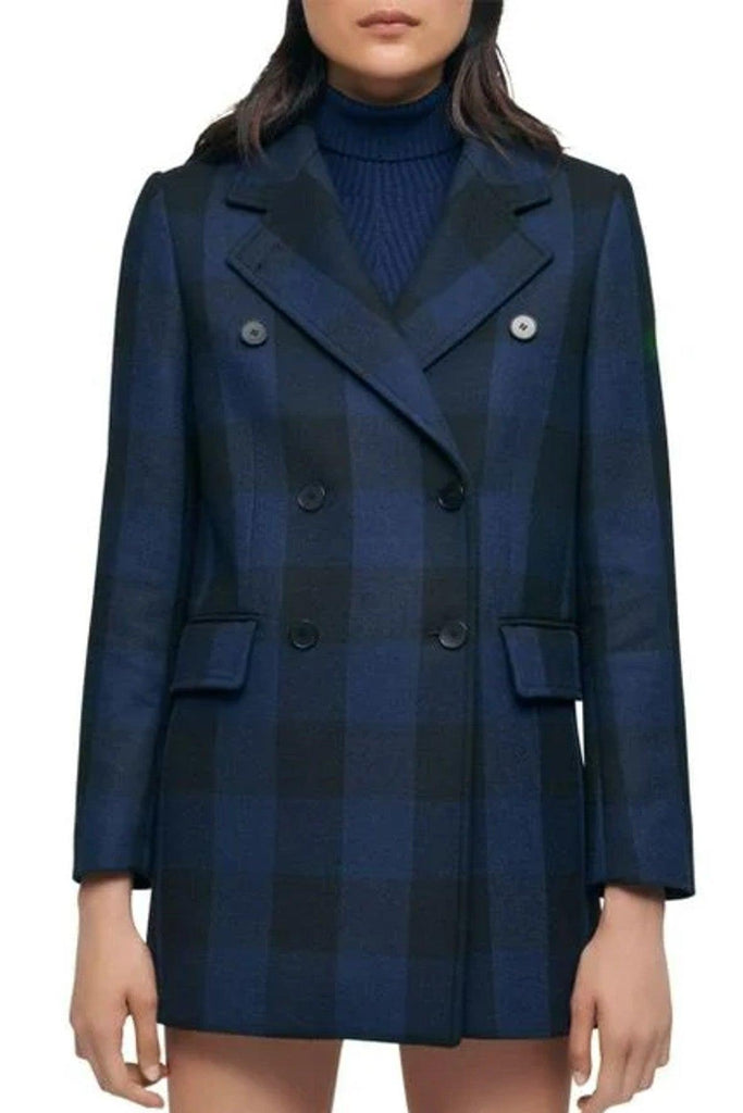 Goldan Check Coat - Maje