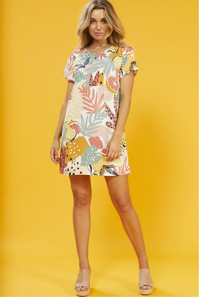 Spring Citrus Tee Dress - MINKPINK