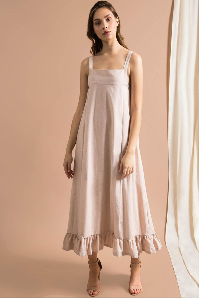 Ruffle Hem Maxi Dress - Mi.re