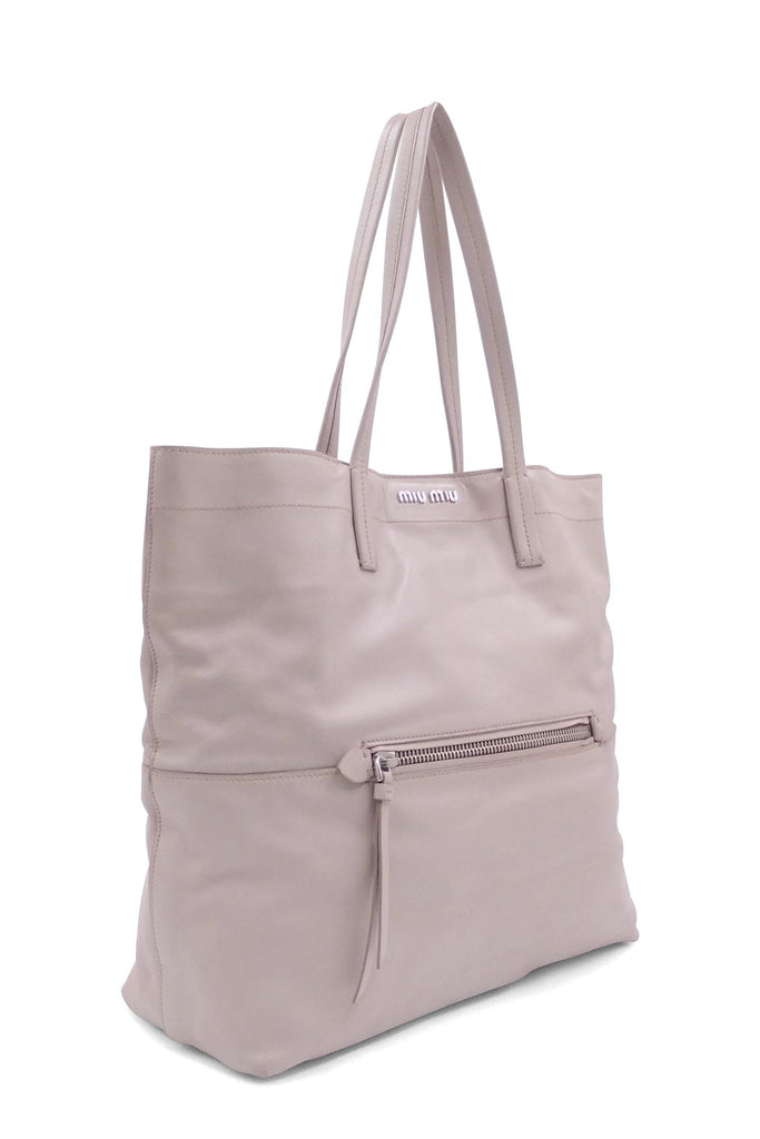 Vitello Soft Shopping Tote Pomice - Second Edit