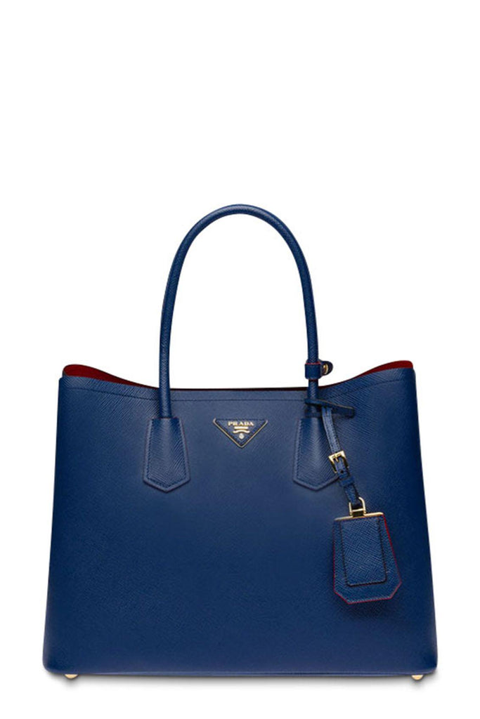 Large Double Bag Blue Red - PRADA