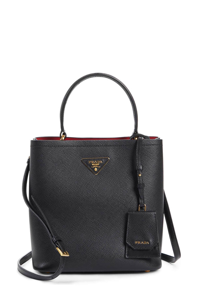 Medium Saffiano Cuir Panier Black - Prada