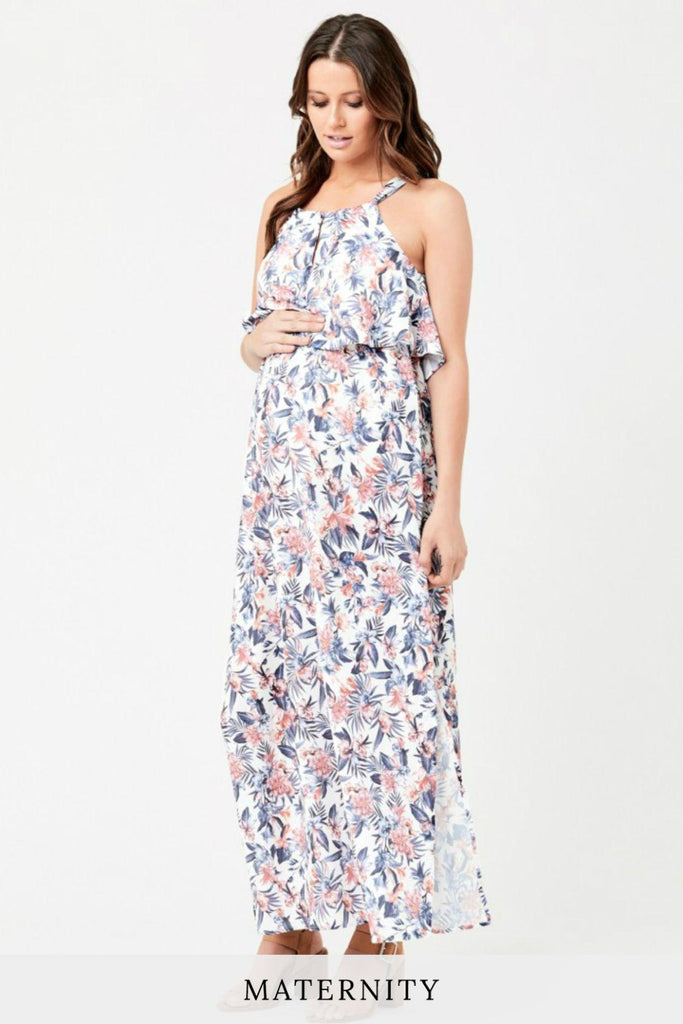 Kourtney Halter Nursing Dress - Ripe Maternity