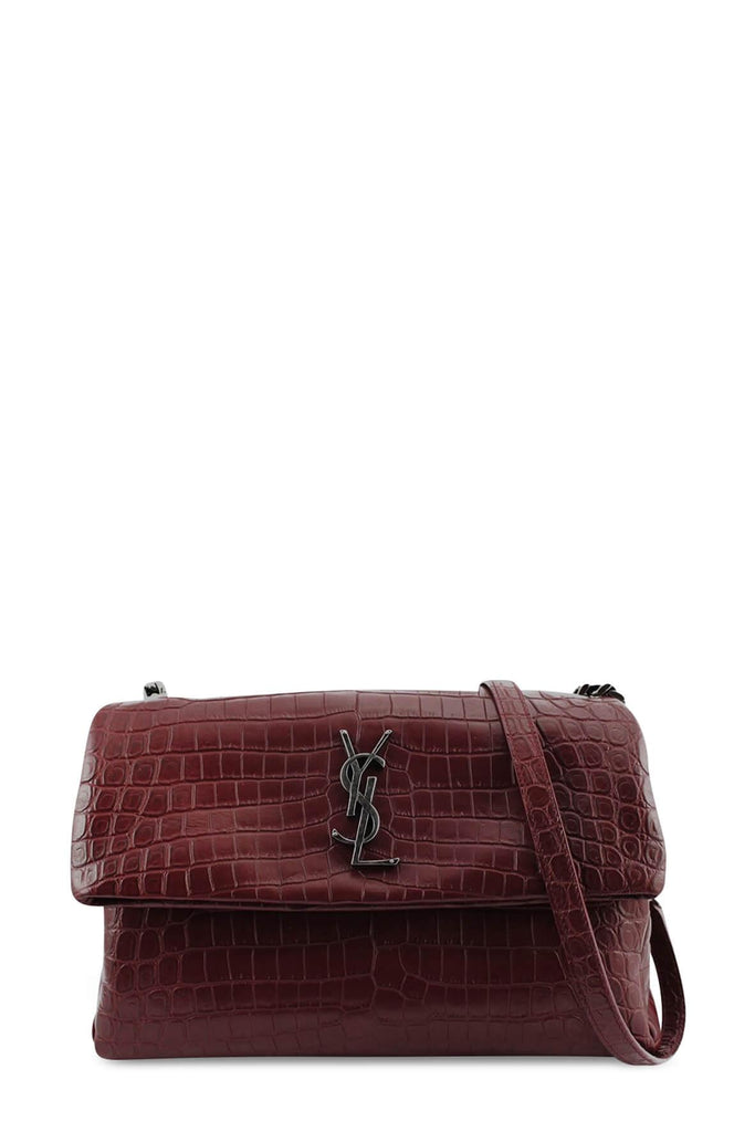 Medium West Hollywood Bag Crocodile Embossed Red - Saint Laurent